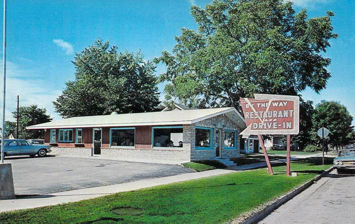 By the Way Restaurant - Old Postcard